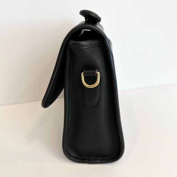 Vintage COACH Court Bag - EUC Black Leather with Brass Made pre-1994 in USA - Picture 4 of 16